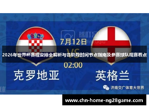 2026年世界杯赛程安排全解析与各阶段时间节点指南及参赛球队观赛看点 2026年世界杯赛程安排全解析与各阶段时间节点指南及参赛球队观赛看点
